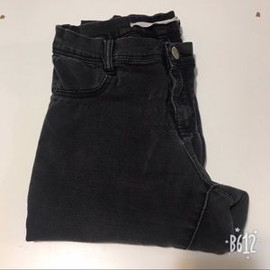 Zara Hi rise black/gray jean leggings size 2